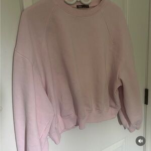 Zara Light Pink Fleece Sweatshirt